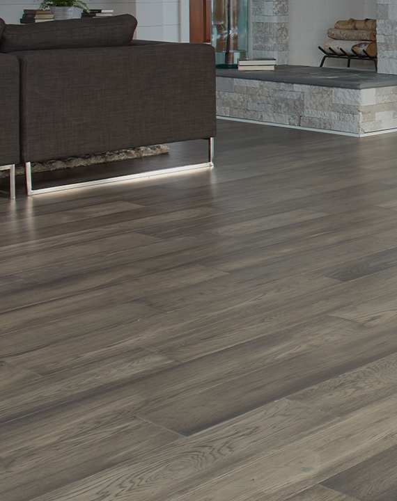 Installed tile flooring in home